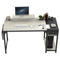 Письменный стол с полками EUREKA ZX-SS140B-OGB с шириной 140 см Oak Grey