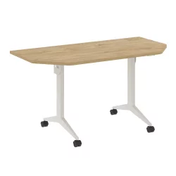 Стол складной мобильный КС-Пулл КС.М-7.Т1 Тиквуд Светлый/Белый / X-Pull X.M-7.T1