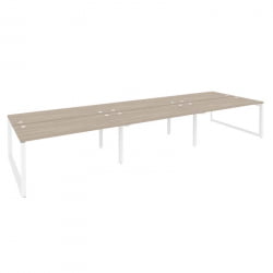 Рабочая станция на О-образном м/к ОНИКС О.МО-Д.РС-6.4.7 Дуб Аттик/Белый / ONIX O.MO-D.RS-6.4.7