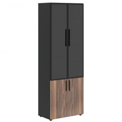 Шкаф комбинированный VELION VENEER VRHCS 80.2 Американский орех Яшма черная