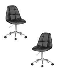 Офисное кресло для персонала ДОБРИН МОНТЙ (черный) 2 шт / DOBRIN MONTY