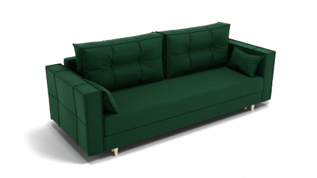 Диван Консул-1 НПБ (ЗР) Цвет фасада: Зеленый; Тип: Прямой; Материал фасада: Металл/Велюр