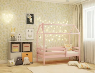 Кровать-домик RooRoom кд-3Р Розовый