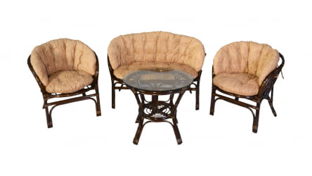 Комплект Багама с диваном, подушки светлые полные Бахама11 олива / Bahama11