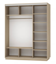 Шкаф-купе в коридор Экспресс Трио Элемент 1800х2200х Дуб сонома / 1800х2200h