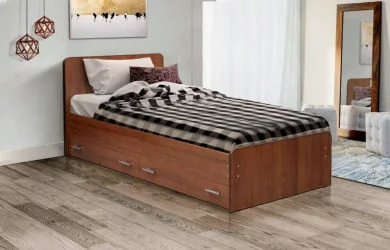 Кровать с ящиком с ящиками на уголках №5 ЛДСП 700*1900 Ясень Анкор светлый