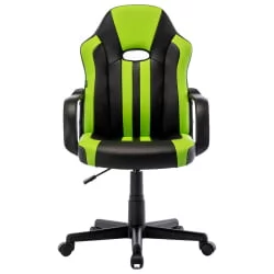 Кресло компьютерное BRABIX Stripe GM-202 экокожа Черный-зеленый