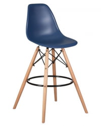 Стул барный ДОБРИН ДСВ БАР (ножки светлый бук, цвет темно-синий (БЕ-12)) 2 шт / DOBRIN DSW BAR (BE-12))