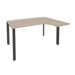 Стол эргономичный правый на П-образном м/к ОНИКС О.МП-СА-3Р Дуб Аттик/Антрацит / ONIX O.MP-SA-3R
