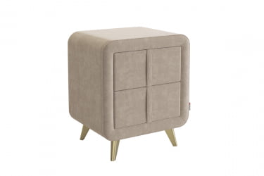 Тумба прикроватная Софи 2 ТМ-001.2 капучино (велюр) / TM-001.2