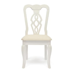 Стул Афродита/ Aphrodite дерево гевея, 46х54х99см, Ivory white, ткань кремовая с рисунком (3321)