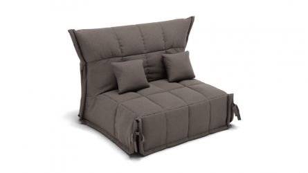 Диван Джаз 1400 (ЗР) Цвет фасада: Серо коричневый; Тип: Прямой; Материал фасада: Металл/Велюр