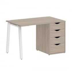 Стол письменный ХОМЕ ОФФИCЕ ВР.СП-3-118.4.А Дуб Аттик/Белый металл / HOME OFFICE VR.SP-3-118.4.A