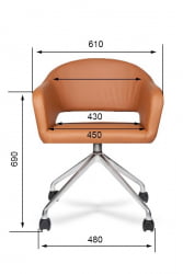 Кресло Комфорт Хром 4 Луча