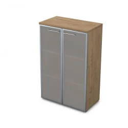 Шкаф средний со стеклом GLOSS LINE 9НШ.017.6 Teakwood