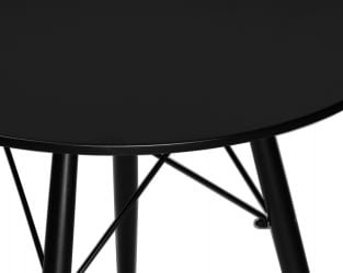 Стол обеденный DOBRIN CHELSEA 80 BLACK (столешница черная, основание черное)