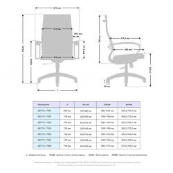 Кресло офисное МЕТТА B 2b 19/K130, Основание 17833 Комплект 2 Красное Черное