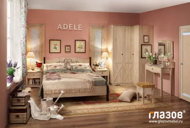 Спальня композиция 4 ADELE Дуб Сонома/Орех шоколадный