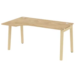 Стол эргономичный левый ONIX WOOD OW.SA-1(L) Тиквуд Светлый/Светлый Стол эргономичный левый ONIX WOOD OW.SA-1(L) Тиквуд Светлый/Светлый