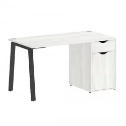 Стол письменный ХОМЕ ОФФИCЕ ВР.СП-3-138.1.А Снежная Платина/Антрацит металл / HOME OFFICE VR.SP-3-138.1.A