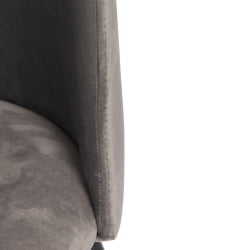 Стул МОНРО (мод. 710) / 1 шт. в упаковке ткань/металл, 56х51х80 см, высота до сиденья 47 см, серый баркхат 26/черный / MONRO (mod. barkhat
