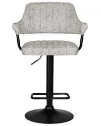 Стул барный ДОБРИН CХАРЛЙ БЛАCК (светло-серый твид (ЛЕО04)) 2 шт / DOBRIN CHARLY BLACK (LEO04))