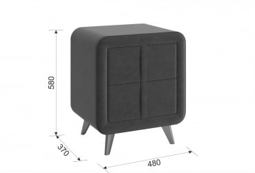 Тумба прикроватная Софи 2 ТМ-001.2 пудра (велюр) / TM-001.2