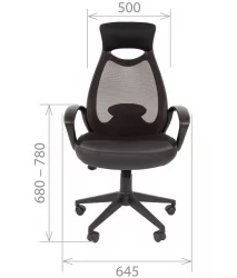 Кресло для руководителя CHAIRMAN 840 black  Сетчатый акрил/оранжевый