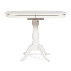 Стол раскладной Solerno (ME-T4EX) дерево гевея/мдф, 70х100+29х75см, ivory white (слоновая кость 2-5)