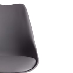 Стул барный TULIP BAR (mod. C1014H) / 1 шт. в упаковке пластик/дерево, 57 х 48 х 114 см, серый 024 /натуральный