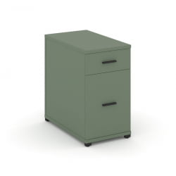 Тумба опорная/приставная с ящиком и распашным фасадом CОНCЕПТ CН.ТГО-005 Б/В Кобо Черный / CONCEPT CN.TGO-005 B/W