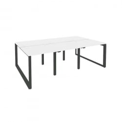 Рабочая станция на О-образном м/к ОНИКС О.МО-Д.РС-6.0.7 Белый Бриллиант/Антрацит / ONIX O.MO-D.RS-6.0.7