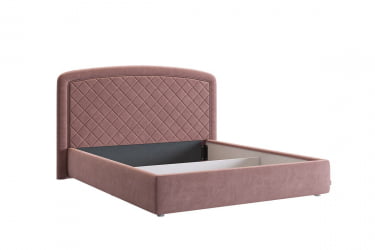 Кровать 1.6 Сильва 2 КМ1.6-18 пудра (велюр) / KM1.6-18