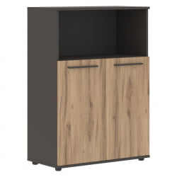 Шкаф с глухими малыми дверьми ЕДИС ЕМCС 85.3 Дуб Денвер светлый Мокко Мокко / EDIS EMCS