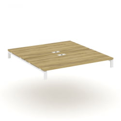 Двойной стол надставка на две опорные тумбы CONCEPT CN.DSN-007 Дуб Винченцо Белый