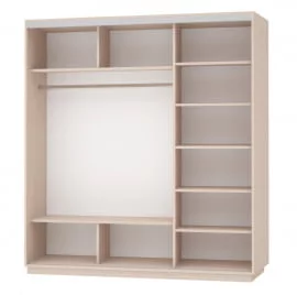 Шкаф-купе в коридор Экспресс Трио Элемент 2100х2200х Белый снег / 2100х2200h