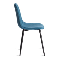 Стул для кухни BREEZE (mod. 4724) Велюр/металл , 44 х 53 х 87 см, Dark turquoise (темно-бирюзовый) HLR62 / черный