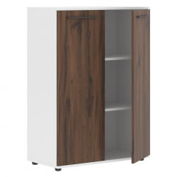Шкаф с глухими средними дверьми ЕДИС ЕМCС 85.1 Дуб Денвер темный Мокко Белый / EDIS EMCS