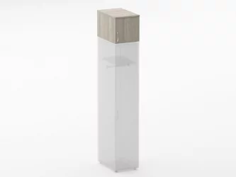 Антресоль глубокая Glassy 6.04.14Пр Дуб сантана светлый