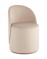 Пуф Лореен вращающийся велюр Молочный / Loreen