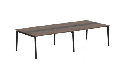 Переговорный стол ЕДИС ЕЛCТ 3114 Дуб Денвер темный Мокко Черный / EDIS ELCT