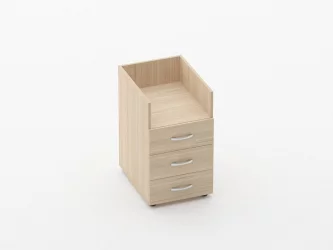 Тумба встраиваемая в стол на 3 ящика с нишей Glassy 3.12.12 Туя Тумба встраиваемая в стол на 3 ящика с нишей Glassy 3.12.12 Туя