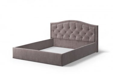 Кровать Стелла, 1600*2000 мм, велюр НЕО 08, коричневый / NEO