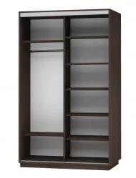 Шкаф-купе двухдверный Экспресс Дуо Комби 1400х2200х Венге / 1400х2200h