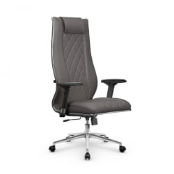 Кресло руководителя МЕТТА L 1m 50M/4D Infinity Easy Clean (MPES) Комплект 7 Серое