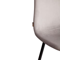 Металлический стул BREEZE (mod. JSC-58) Велюр/металл , 44 х 53 х 86 см, Light grey (светло-серый) HLR14 / черный