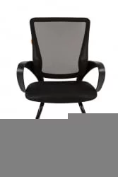 Кресло для посетителей CХАИРМАН 969 В (В) сетка черная/ткань черная / CHAIRMAN (V)