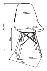 Кухонный стул DOBRIN DSW Светло-серый GR-01