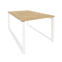 Рабочая станция на О-образном м/к ОНИКС О.МО-Д.РС-2.1.8 Тиквуд Светлый/Белый / ONIX O.MO-D.RS-2.1.8