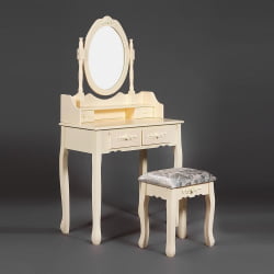 Туалетный стол Secret De Maison ARNO ( mod. HX18-263 ) дерево павловния, мдф, 75х40х141см, butter white (слоновая кость)
